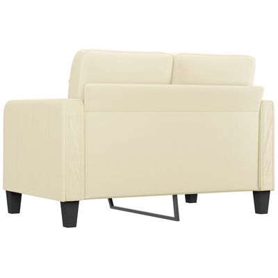 vidaXL 2-osobowa sofa, kremowy, 120 cm, sztuczna skóra