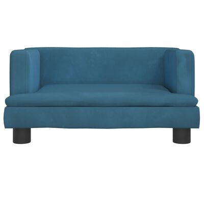 vidaXL Sofa dla dzieci, niebieska, 60x40x30 cm, aksamit