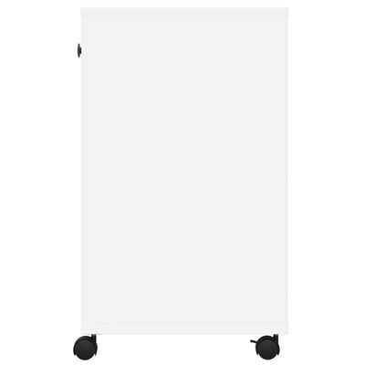 vidaXL Szafka pod drukarkę, z kółkami, biała, 60x40x68,5 cm