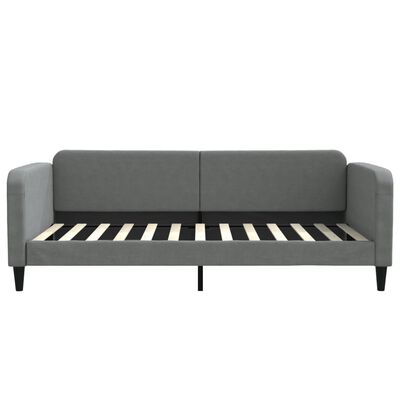 vidaXL Sofa z materacem do spania, ciemnoszara, 100x200 cm, tkanina