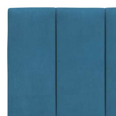vidaXL Rama łóżka z LED, niebieska, 160x200 cm, aksamitna