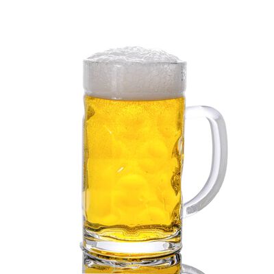 vidaXL Kufle do piwa ze szklanym uchwytem, 6 szt., 500 ml