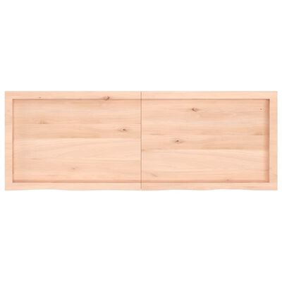 vidaXL Blat stołu, 140x50x(2-6) cm, surowe lite drewno dębowe