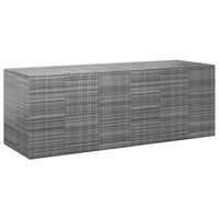 vidaXL Skrzynia na poduszki ogrodowe rattan PE, 291x100,5x104cm, szara