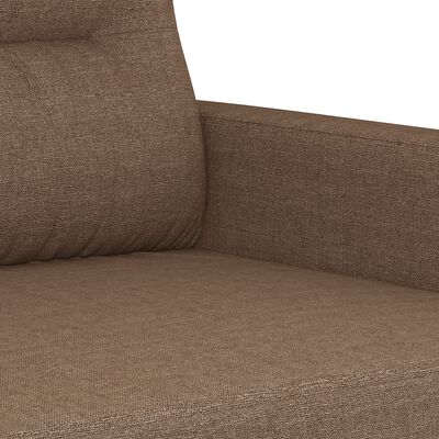 vidaXL Sofa 2-osobowa, brązowa, 140 cm, tapicerowana tkaniną