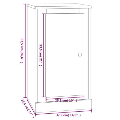 vidaXL Szafki 2 szt., czarne 37,5x35,5x67,5 cm materiał drewnopochodny