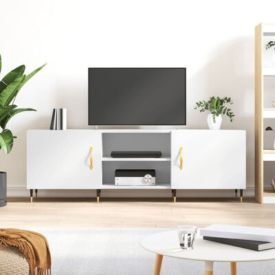 vidaXL Szafka pod TV, biała, 150x30x50 cm, materiał drewnopochodny