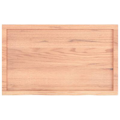 vidaXL Blat do łazienki, jasnobrązowy, 100x60x(2-4) cm, lite drewno