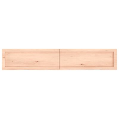 vidaXL Półka, 160x30x(2-4) cm, surowe lite drewno dębowe