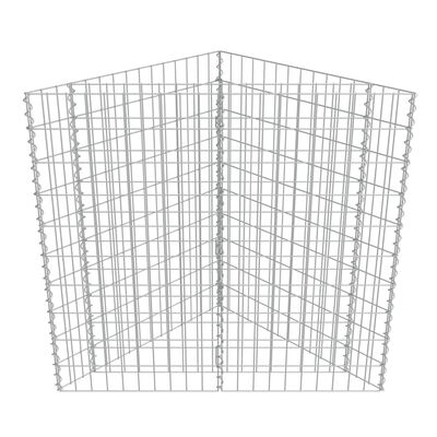 vidaXL Podwyższona donica gabionowa, galwanizowana stal, 75x75x100 cm