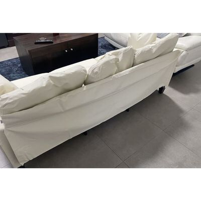 vidaXL Sofa 2-osobowa, jasnoszara, 140 cm, tkanina, klasa B