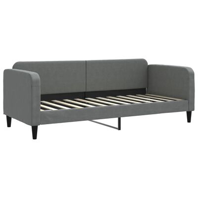 vidaXL Sofa rozsuwana z szufladami, ciemnoszara, 80x200 cm, tkanina