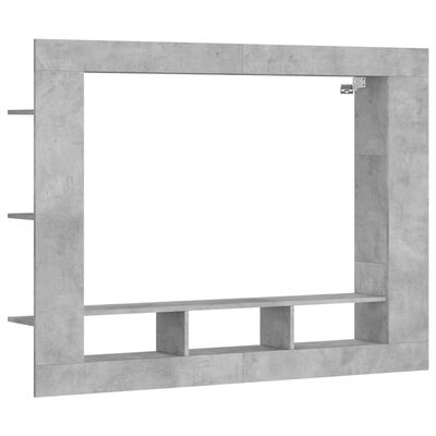 vidaXL Szafka pod TV, szarość betonu, 152x22x113 cm