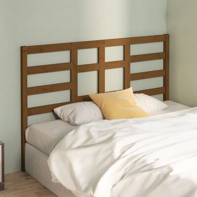 vidaXL Wezgłowie łóżka, brązowe, 166x4x104 cm, lite drewno sosnowe