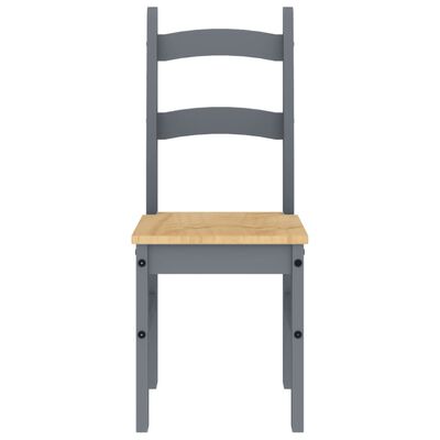 vidaXL Krzesła stołowe, 2 szt., szare, 40x46x99 cm, drewno sosnowe