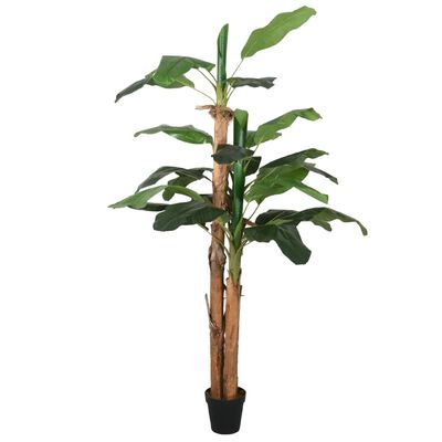 vidaXL Sztuczny bananowiec, 22 liście, 200 cm, zielony