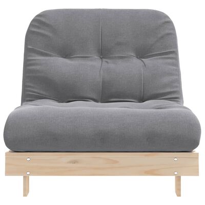 vidaXL Sofa rozkładana typu futon, z materacem, 80x206x11 cm, sosnowa