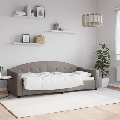 vidaXL Sofa z funkcją spania, kolor taupe, 80x200 cm, obite tkaniną