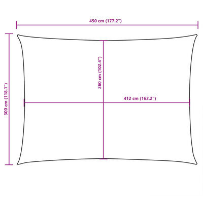 vidaXL Prostokątny żagiel ogrodowy, tkanina Oxford, 3x4,5 m, taupe