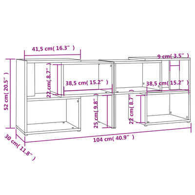 vidaXL Szafka pod telewizor, biała, 104x30x52 cm