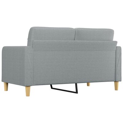 vidaXL Sofa 2-osobowa, jasnoszara, 140 cm, tkanina, klasa B