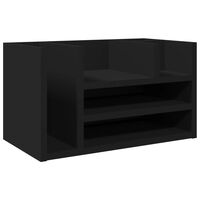 vidaXL Organizer na biurko, czarny, 44,5x24x25 cm