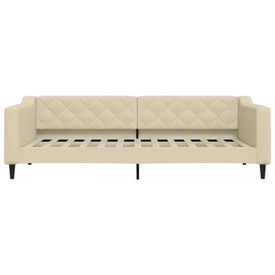 vidaXL Sofa z materacem do spania, kremowa, 90x200 cm, tkanina