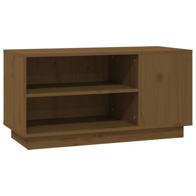 vidaXL Szafka pod TV, miodowy brąz, 80x35x40,5 cm, lite drewno sosnowe