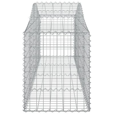 vidaXL Kosze gabionowe, 10 szt, 200x50x60/80 cm, galwanizowane żelazo