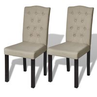 vidaXL Krzesła stołowe, 2 szt., camel, tapicerowane tkaniną