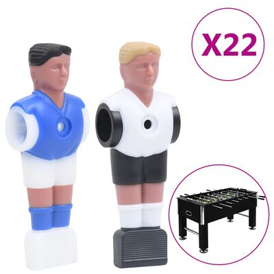 vidaXL Figurki do gry w piłkarzyki, na drążek 15,9 mm, 22 sztuki