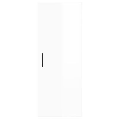 vidaXL Wysoka szafka, biała z wysokim połyskiem, 34,5x34x180 cm