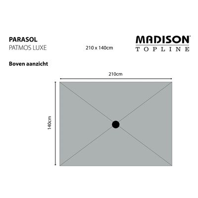 Madison Parasol ogrodowy Patmos Luxe, prostokątny, 210x140 cm