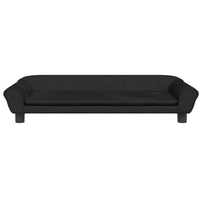 vidaXL Sofa dla dzieci, czarna, 100x50x26 cm, aksamit