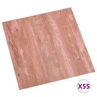 vidaXL Samoprzylepne panele podłogowe, 55 szt., PVC, 5,11 m², czerwone