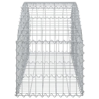 vidaXL Łukowaty kosz gabionowy, 150x50x40/60 cm, galwanizowane żelazo