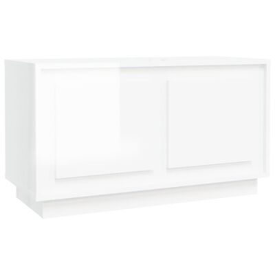 vidaXL Szafka pod TV, biała, połysk, 80x35x45 cm