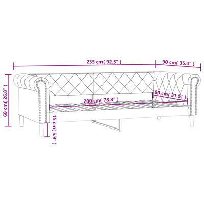 vidaXL Sofa z funkcją spania, kremowa, 80x200 cm, obita sztuczną skórą