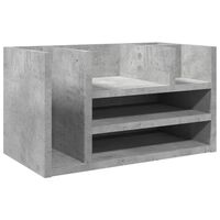 vidaXL Organizer na biurko, szarość betonu, 44,5x24x25 cm