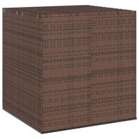 vidaXL Skrzynia na poduszki ogrodowe, rattan PE, 100x97,5x104 cm, brąz