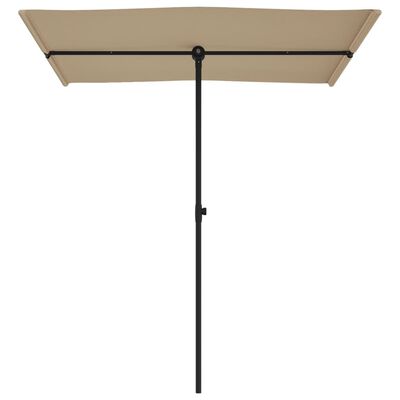 vidaXL Parasol ogrodowy na aluminiowym słupku, 180x110 cm, taupe