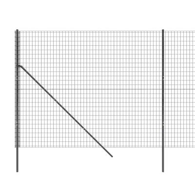 vidaXL Ogrodzenie z siatki drucianej, antracytowe, 2,2x10 m