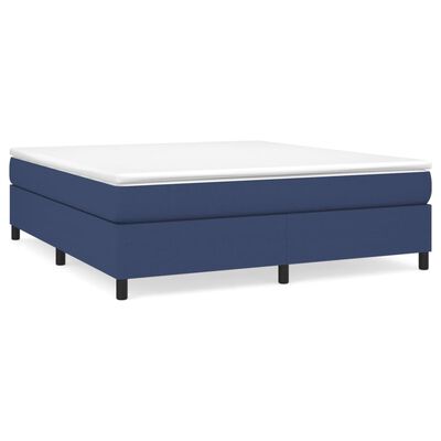 vidaXL Rama łóżka, niebieska, 180x200 cm, obita tkaniną