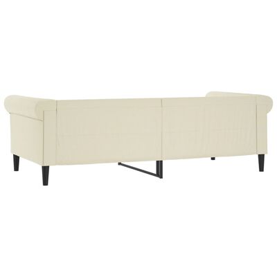 vidaXL Sofa z funkcją spania, kremowa, 80x200 cm, obita sztuczną skórą