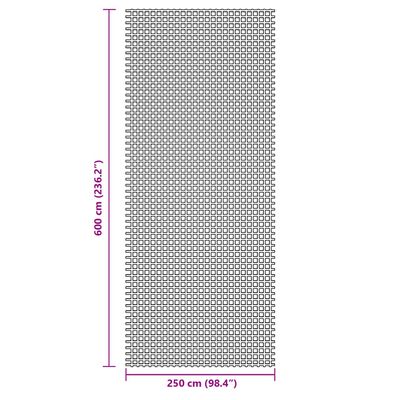 vidaXL Mata podłogowa na kemping, antracytowa, 6x2,5 m