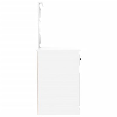 vidaXL Toaletka z LED, biała, 90x50x132,5 cm, materiał drewnopochodny