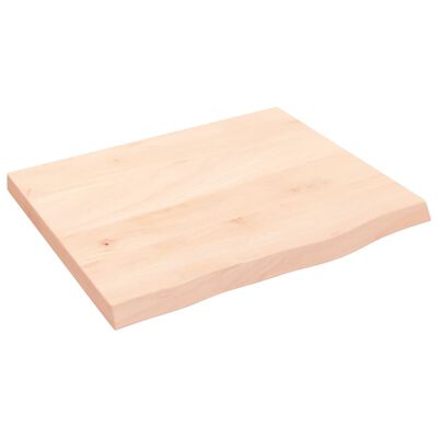 vidaXL Blat do łazienki, 60x50x(2-4) cm, surowe, lite drewno