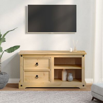 vidaXL Szafka pod TV Corona, 100x40x52 cm, lite drewno sosnowe