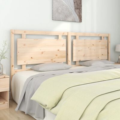 vidaXL Wezgłowie łóżka, 205,5x4x100 cm, lite drewno sosnowe