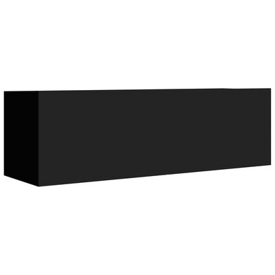 vidaXL Szafki telewizyjne, 4 szt., czarne, 100x30x30 cm, płyta wiórowa